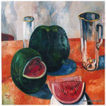 8. Aufgeschnittene Melone - Acryl / Leinwand, 1980, 70 x 90 (privatbesitz)