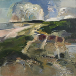 12. Wolken über der See- Acryl / Leinwand, 1988, 80 x 90 