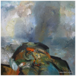23.	 Abziehender Regen - Acryl / Leinwand, 1997, 90 x 100 