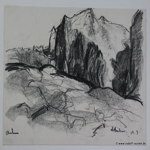 17. Matterhorn - Bleistift/Kreide, 1991, 20,5 x 29