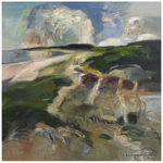 17.	 Wolken über der See - Acryl / Leinwand, 1988, 80 x 90 (privatbesitz) 